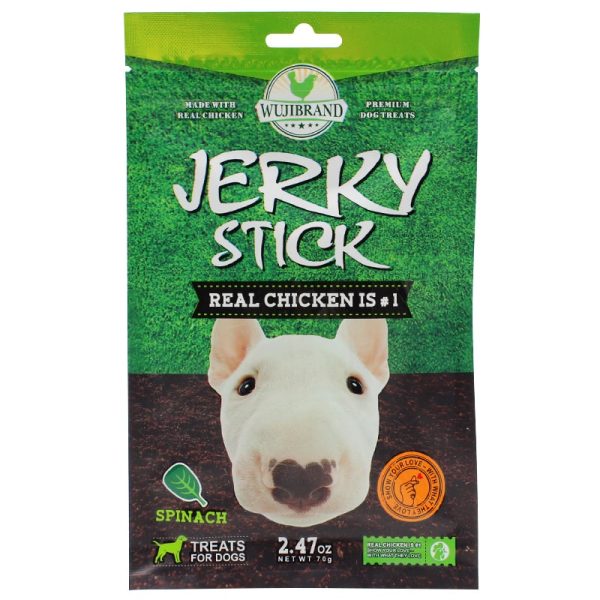 Bánh thưởng cho chó dạng que vị rau chân vịt WUJI Jerky Stick Spinach Flavor