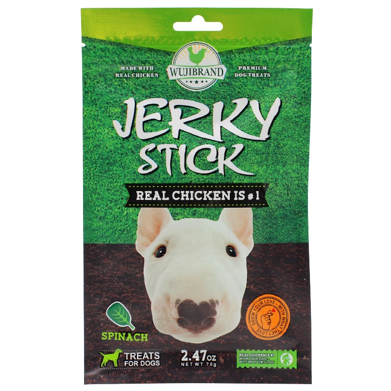 Bánh thưởng cho chó dạng que vị rau chân vịt WUJI Jerky Stick Spinach Flavor