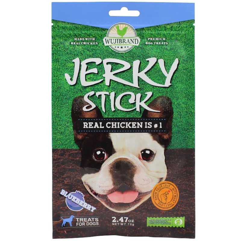 Bánh thưởng cho chó dạng que vị việt quất WUJI Jerky Stick Blueberry Flavor