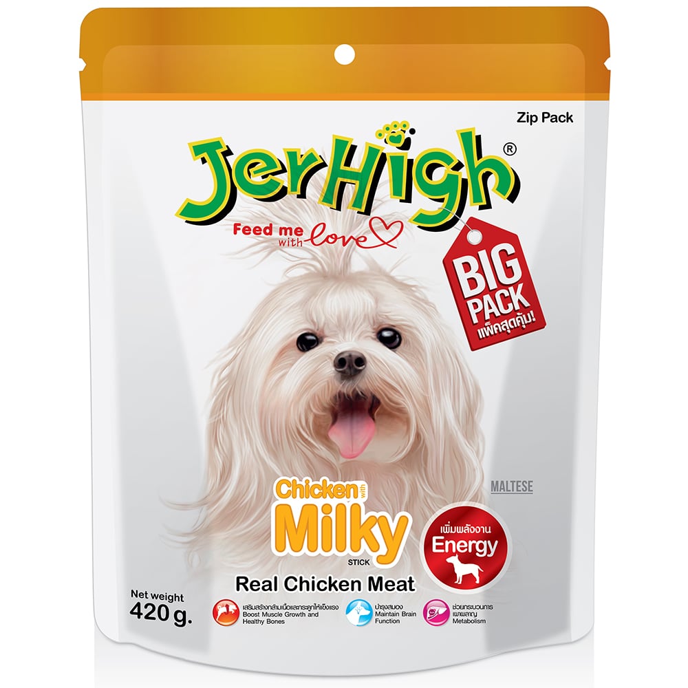 Bánh thưởng cho chó vị sữa JERHIGH Milky Sticks