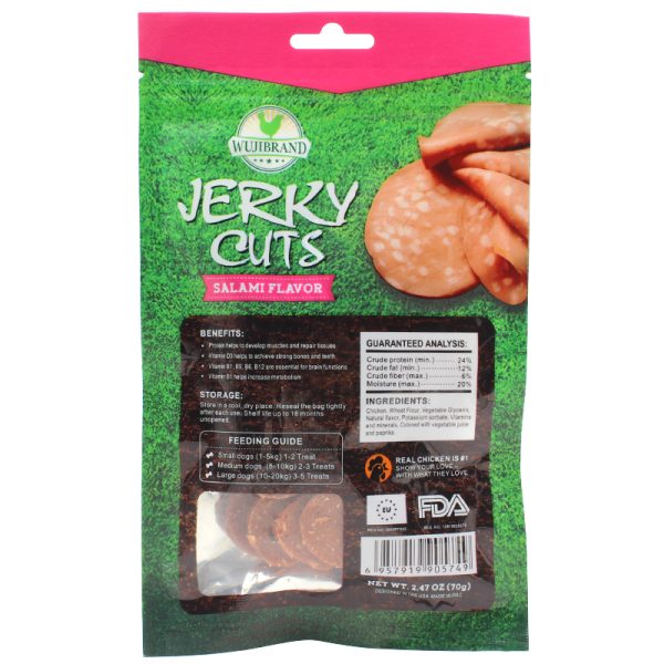 Bánh thưởng cho chó vị xúc xích WUJI Jerky Cuts Salami Flavour