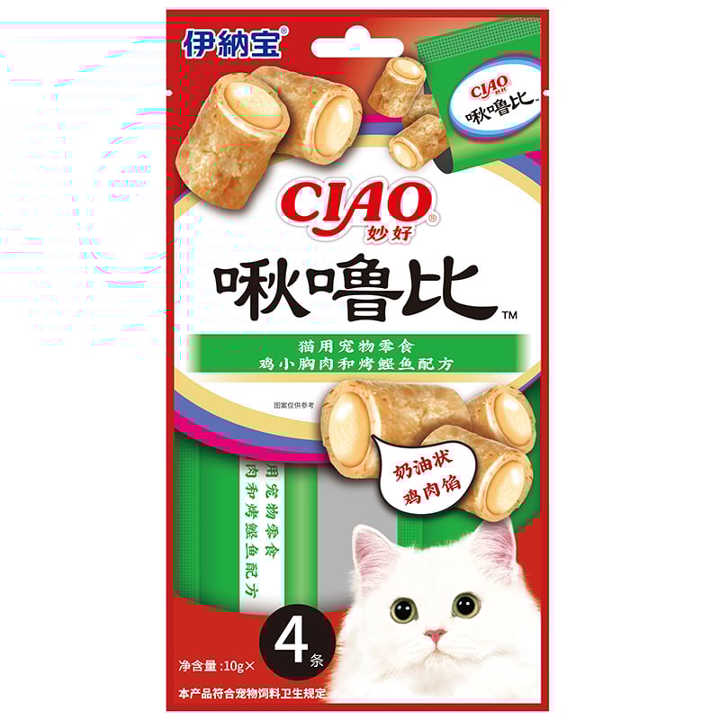 Bánh thưởng cho mèo CIAO vị thịt gà phi lê & cá chép nướng