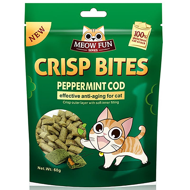 Bánh thưởng cho mèo vị bạc hà MEOW FUN Peppermint Cod