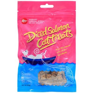 Bánh thưởng cho mèo vị cá hồi VEGEBRAND Orgo Diced Salmon Cat Treats
