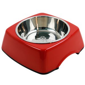 Bát ăn cho chó mèo tráng men inox SUPER DESIGN Square Bowls
