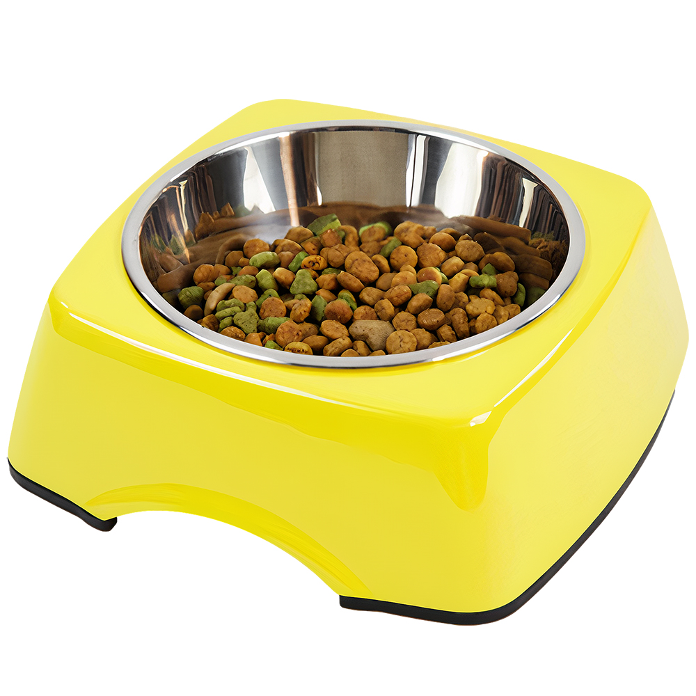 Bát ăn cho chó mèo tráng men inox SUPER DESIGN Square Bowls