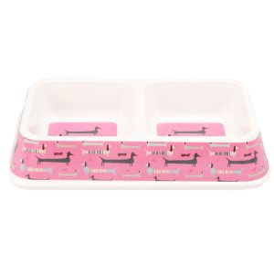 Bát ăn đôi cho chó mèo bằng nhựa BOBO Plastic Bowl 3029