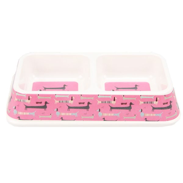 Bát ăn đôi cho chó mèo bằng nhựa BOBO Plastic Bowl 3029
