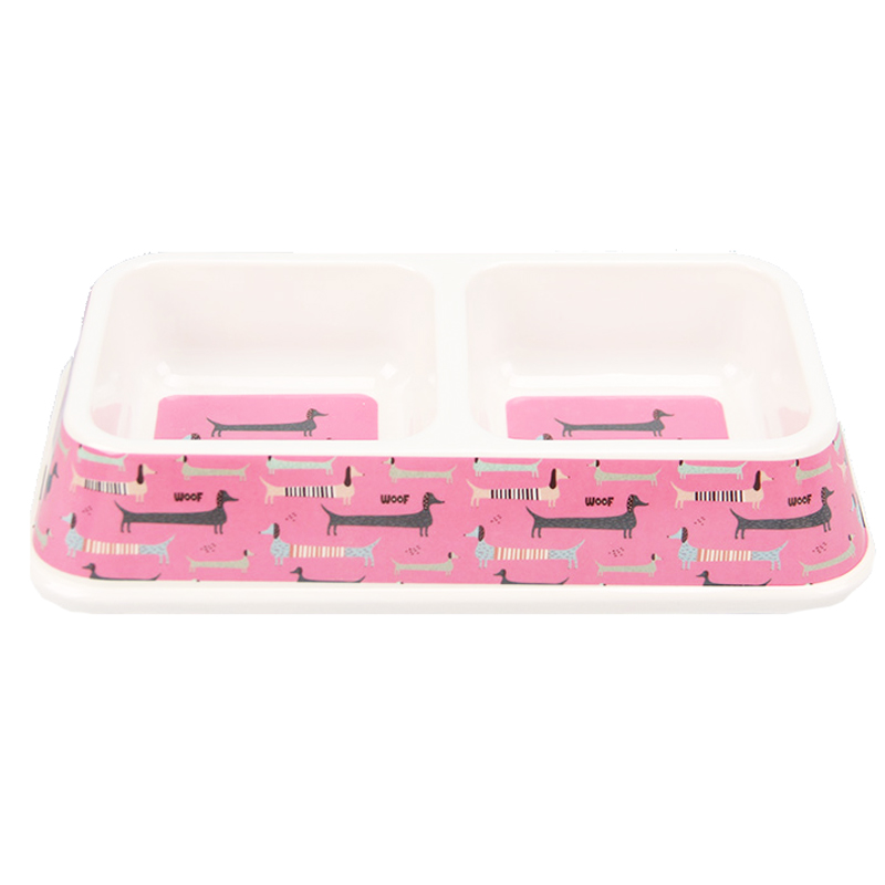 Bát ăn đôi cho chó mèo bằng nhựa BOBO Plastic Bowl 3029