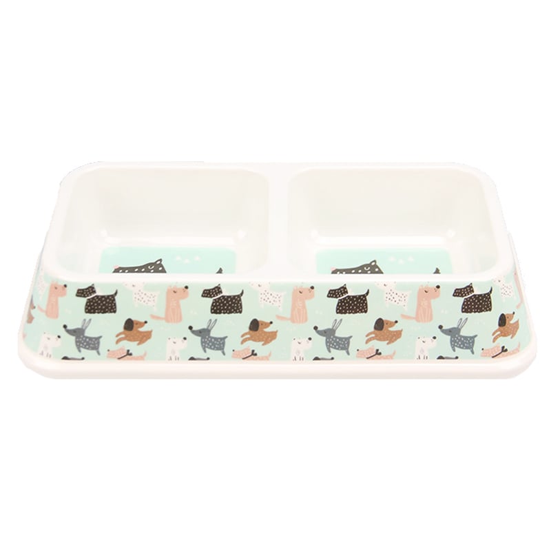 Bát ăn đôi cho chó mèo bằng nhựa BOBO Plastic Bowl 3029