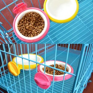 Bát ăn đơn cho chó mèo bằng nhựa gài chuồng SAWYER PET