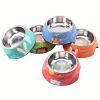 Bát ăn inox cho chó mèo BOBO Melamine Inox Bowl 3139H