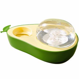 Bát uống nước cho chó mèo hình quả bơ có nắp đậy PAW Avocado Pet Water Bowl