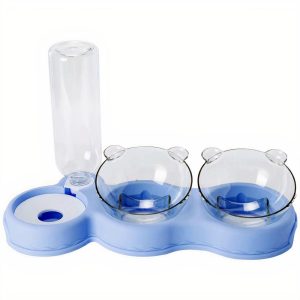 Bộ bát ăn uống cho chó mèo PAW The Meow Head 3in1 Bowl