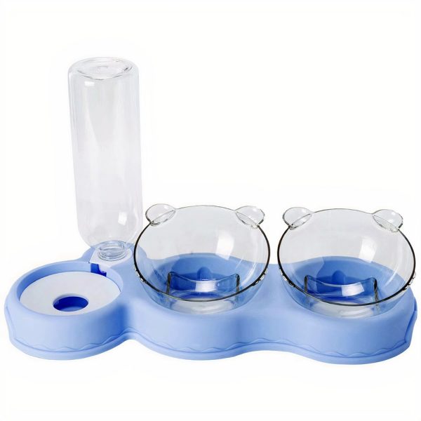 Bộ bát ăn uống cho chó mèo PAW The Meow Head 3in1 Bowl