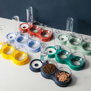 Bộ bát ăn uống cho chó mèo PAW The Meow Head 3in1