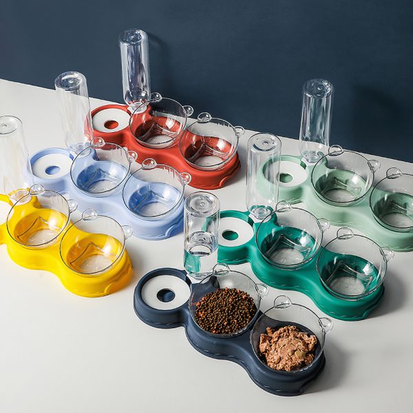 Bộ bát ăn uống cho chó mèo PAW The Meow Head 3in1