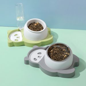 Bộ bát ăn uống cho chó mèo PAW The Panda Bowl