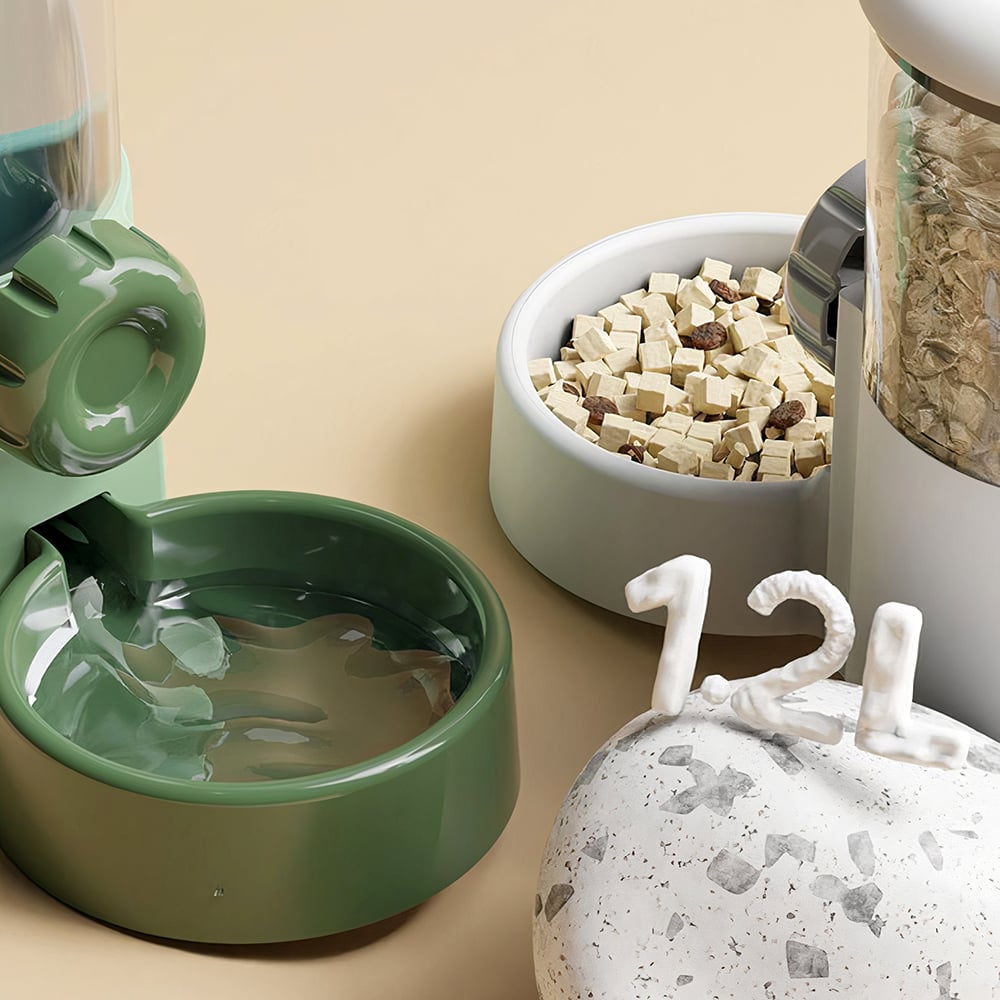 Bộ bát ăn và bình nước treo chuồng chó mèo PAW Hangable Pet Water / Pet Food Feeder