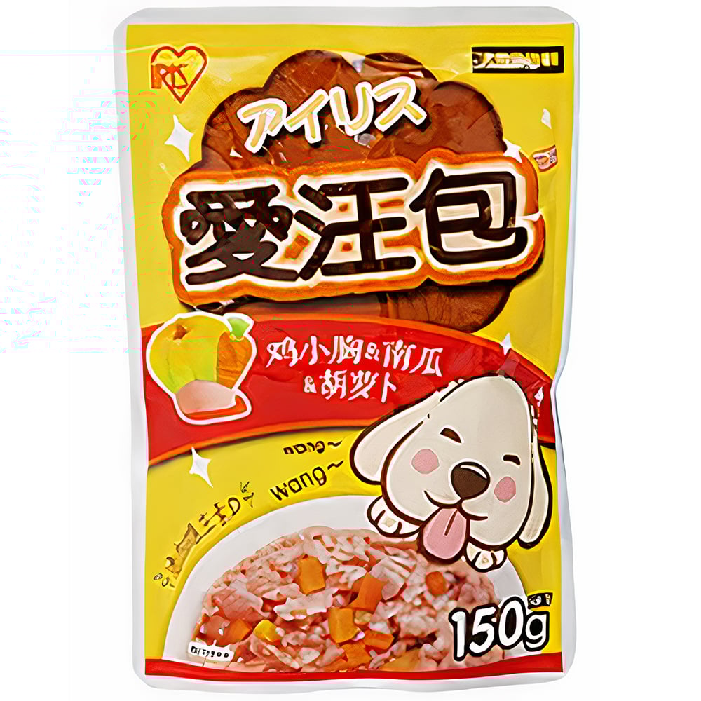 Pate cho chó trộn vị IRIS OHYAMA Aiwang Chicken Pumpkin Carrot