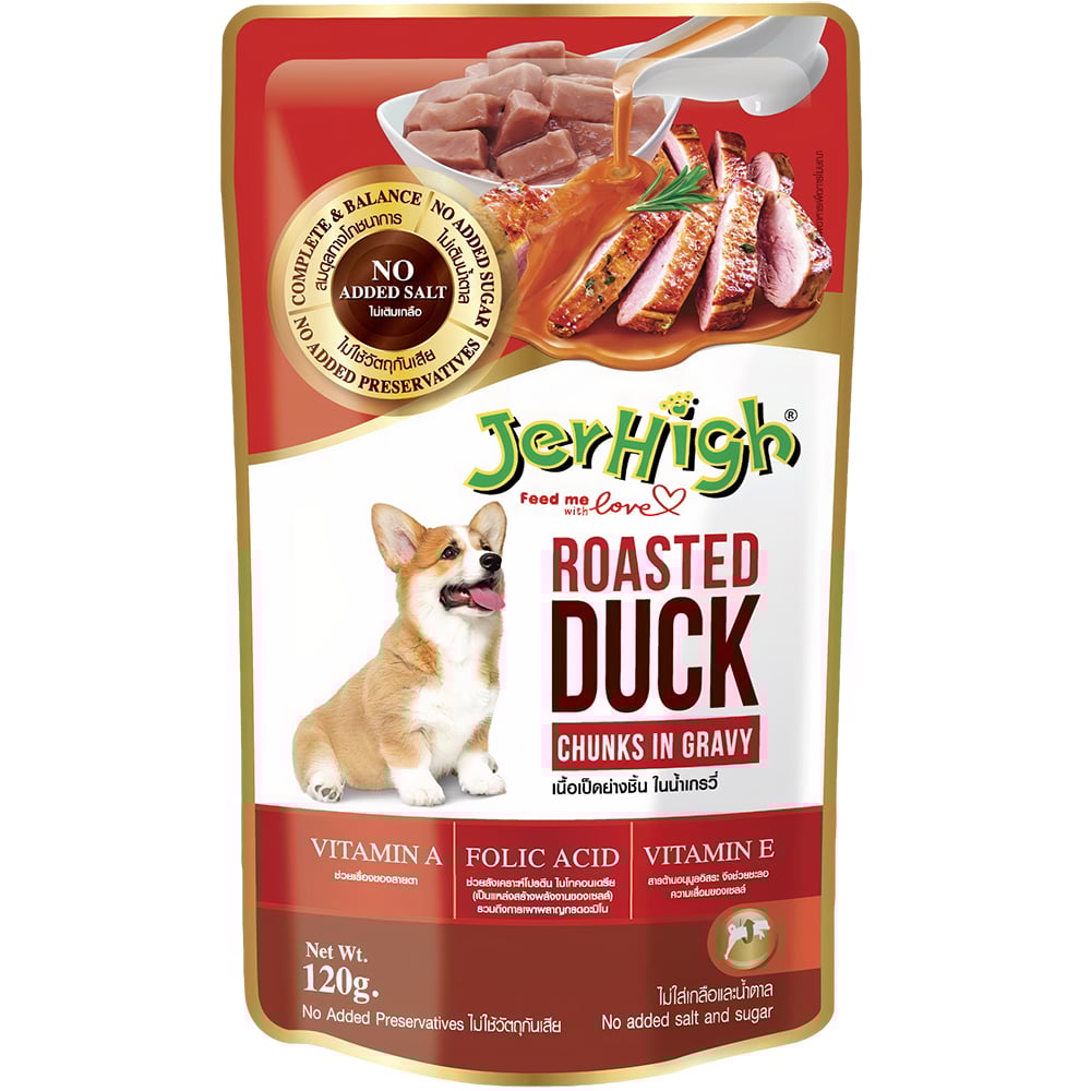 Pate cho chó vị vịt quay sốt nước thịt JERHIGH Roasted Duck Gravy 1