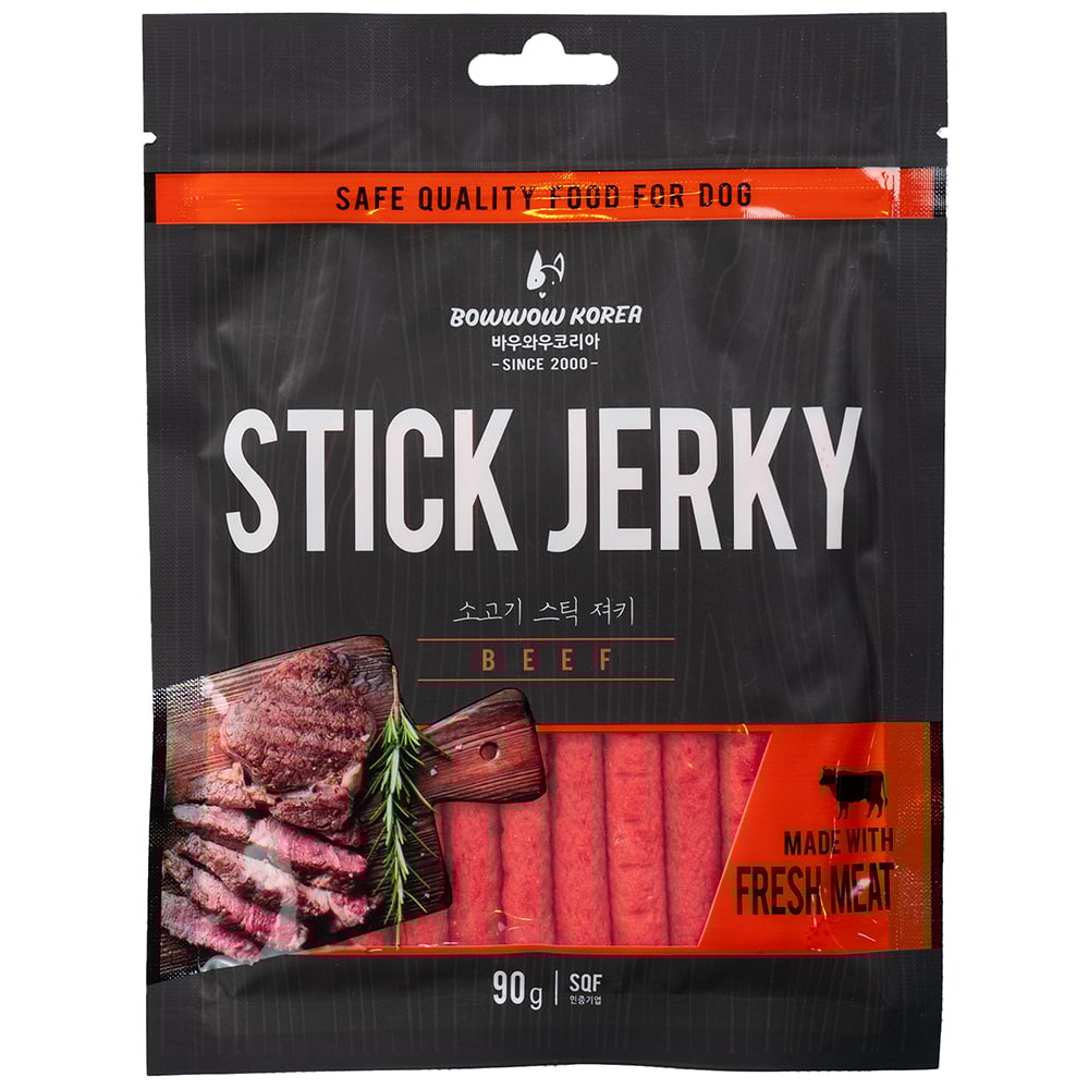 Que bánh thưởng cho chó BOWWOW Stick Jerky Beef
