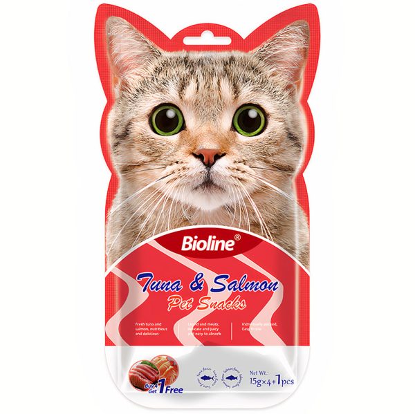 Súp thưởng cho mèo vị cá ngừ cá hồi BIOLINE Tuna Salmon