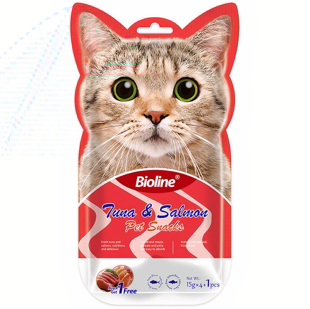 Súp thưởng cho mèo vị cá ngừ cá hồi BIOLINE Tuna Salmon