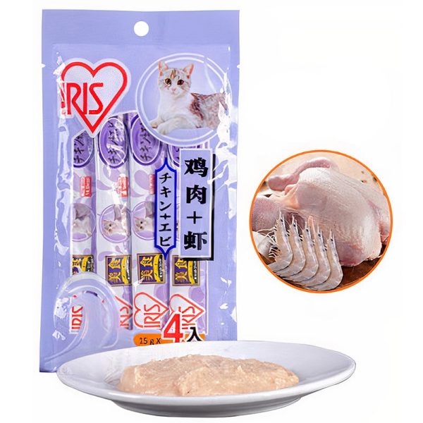 Súp thưởng cho mèo vị gà và tôm IRIS OHYAMA Chicken Shrimp Soup