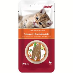 Thịt vịt sốt miếng cho mèo BIOLINE Cooked Duck Breasts