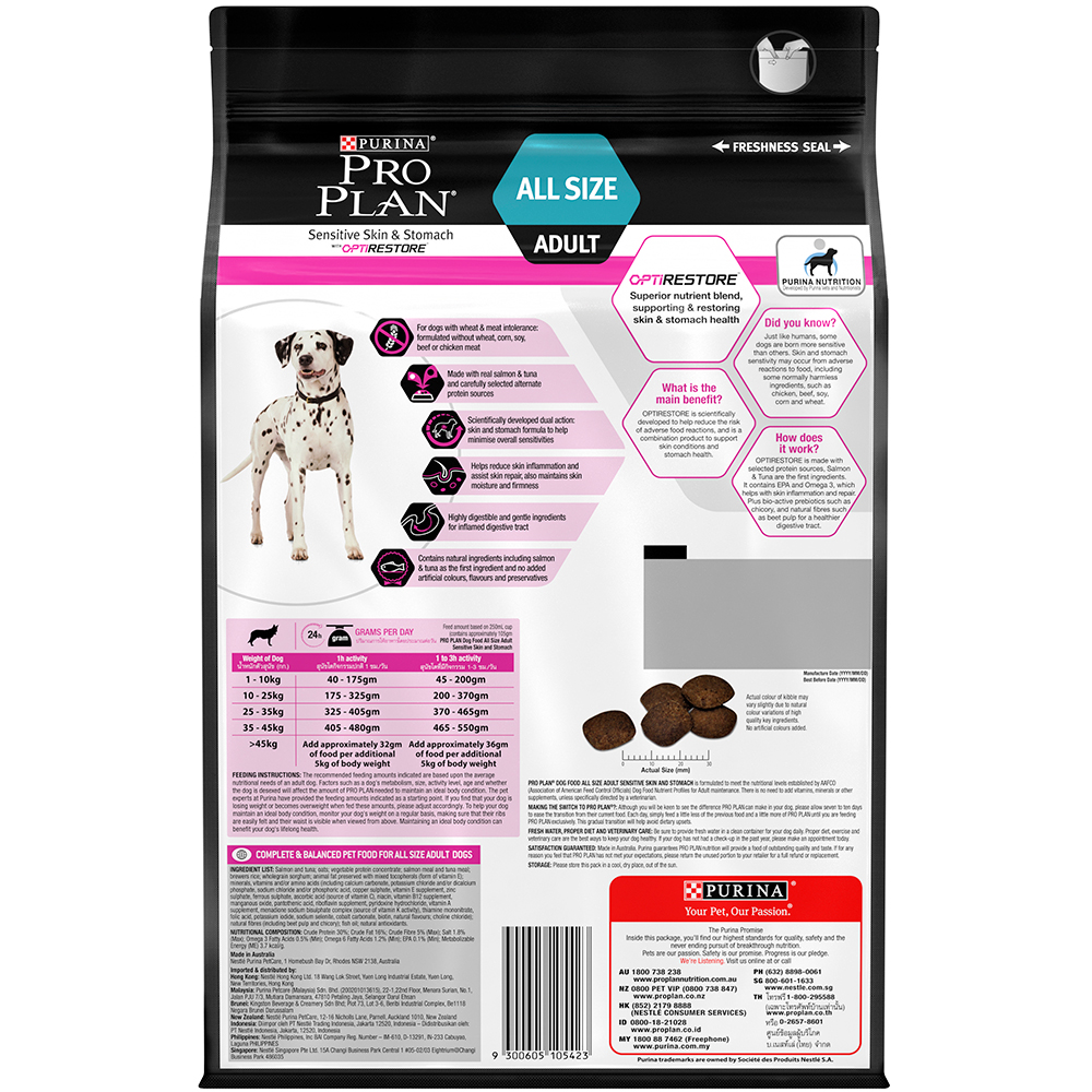 Thức ăn cho chó PURINA PRO PLAN All Size Adult Sensitive Skin Stomach 2