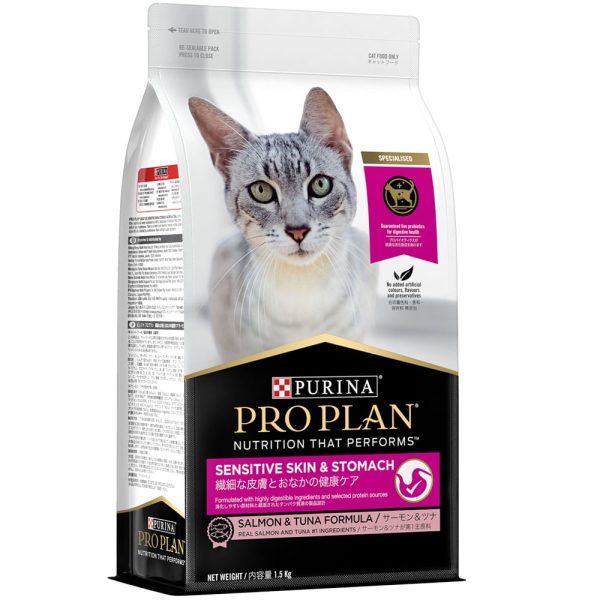 Thức ăn cho mèo vị cá hồi cá ngừ PURINA PRO PLAN Sensitive Skin Stomach