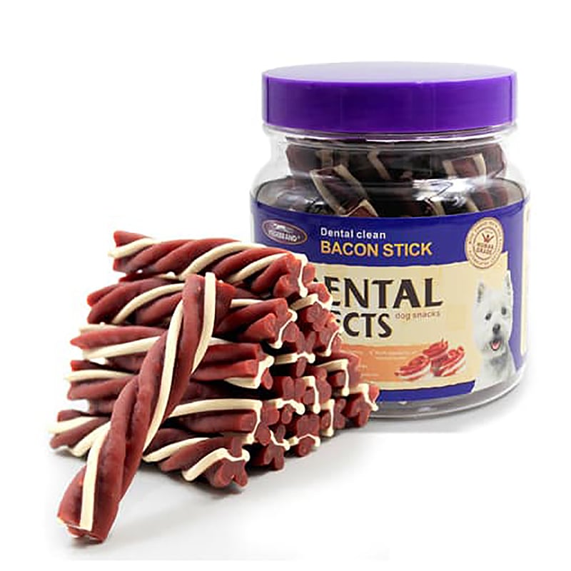 Xương cho chó gặm dạng que vị thịt hun khói VEGEBRAND 7 Dental Effects Bacon Stick