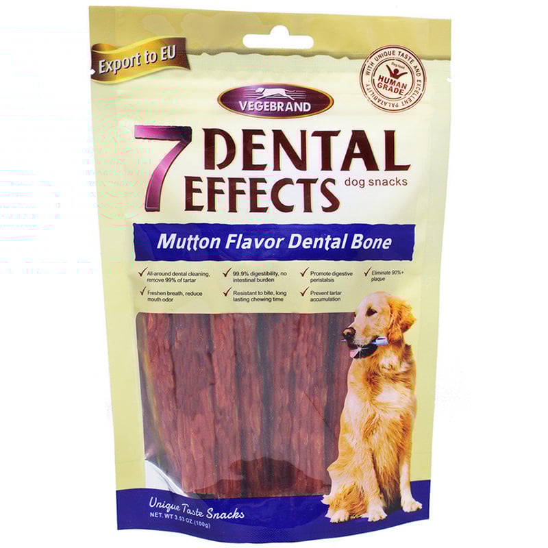 Xương gặm sạch răng cho chó vị thịt cừu VEGEBRAND 7 Dental Effects Mutton Flavor Dental Bone